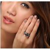 Image 2 : 14KT White Gold 3.92ctw Black Diamond Ring