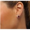Image 2 : 14KT White Gold 3.54ctw Ruby and Diamond Earrings