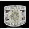 Image 3 : 18KT White Gold 14.79ctw Diamond Ring