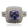 Image 1 : 14KT White Gold 2.27ct Tanzanite and Diamond Ring