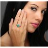 Image 5 : 18KT White Gold 1.35ct Emerald and Diamond Ring