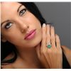Image 6 : 18KT White Gold 1.35ct Emerald and Diamond Ring