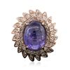 Image 3 : 14KT Rose Gold 8.53ct Tanzanite and Diamond Ring