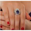 Image 2 : 14KT White Gold 4.00ct Tanzanite and Diamond Ring