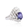 Image 4 : 14KT White Gold 4.00ct Tanzanite and Diamond Ring