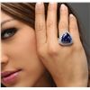 Image 1 : 14KT White Gold GIA Certified 28.96ct Tanzanite and Diamond Ring
