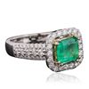 Image 2 : 14KT White Gold 2.17ct Emerald and Diamond Ring