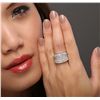 Image 2 : 14KT White Gold 4.34ctw Diamond Ring