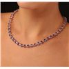 Image 1 : 14KT Rose Gold 38.17ctw Tanzanite and Diamond Necklace