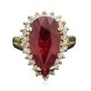 Image 3 : 14KT Yellow Gold 5.22ct Ruby and Diamond Ring