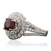 Image 2 : 18KT White Gold 1.43ct Ruby and Diamond Ring