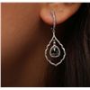 Image 2 : 14KT White Gold 3.68ctw Black Diamond Earrings