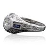 Image 2 : 18KT White Gold 0.46ctw Sapphire and Diamond Ring