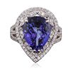 Image 3 : 18KT White Gold 8.66ct Tanzanite and Diamond Ring