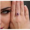 Image 2 : 14KT White Gold 1.13ct Pink Tourmaline and Diamond Ring