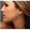Image 2 : 14KT White Gold 5.63ctw Black Diamond Earrings
