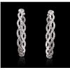 Image 3 : 14KT White Gold 1.50ctw Diamond Earrings