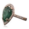 Image 2 : 14KT Rose Gold 5.87ct Emerald and Diamond Ring