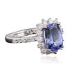 Image 2 : 14KT White Gold 2.38ct Tanzanite and Diamond Ring