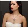 Image 1 : 14KT White Gold 1.55ctw Diamond Pendant With Chain