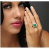 Image 1 : 14KT Yellow Gold 4.10ct Emerald and Diamond Ring