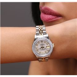 Ladies Rolex Two-Tone 1.12ctw Diamond DateJust Wristwatch