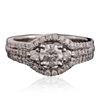 Image 1 : 14KT White Gold 0.88ctw Diamond Ring