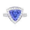 Image 3 : 14KT White Gold 2.20ct Tanzanite and Diamond Ring