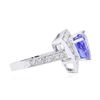 Image 7 : 14KT White Gold 2.20ct Tanzanite and Diamond Ring