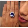 Image 5 : 14KT White Gold 9.78ct Tanzanite and Diamond Ring