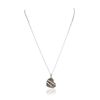 Image 3 : 14KT White Gold 0.13ctw Diamond Pendant With Chain