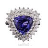 Image 1 : 14KT White Gold 5.15ct Tanzanite and Diamond Ring