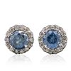 Image 1 : 14KT White Gold 1.65ctw Diamond Earrings