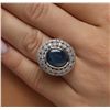 Image 1 : 14KT White Gold 7.56ct Sapphire and Diamond Ring