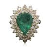 Image 3 : 14KT Yellow Gold 4.17ct Emerald and Diamond Ring