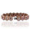 Image 9 : 14KT Rose Gold 14.40ctw Multi-Color Sapphire and Diamond Bracelet