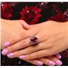 Image 2 : 14KT White Gold 11.74ct Ruby and Diamond Ring