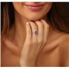 Image 2 : 14KT White Gold 0.92ct Tanzanite and Diamond Ring