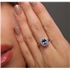 Image 1 : 14KT White Gold 1.00ct Tanzanite and Diamond Ring