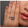 Image 2 : 14KT White Gold 1.00ct Tanzanite and Diamond Ring