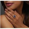 Image 1 : 14KT White Gold 3.82ct Tanzanite and Diamond Ring