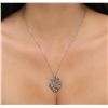 Image 1 : 14KT White Gold 2.48ctw Diamond Pendant With Chain