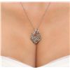 Image 2 : 14KT White Gold 2.48ctw Diamond Pendant With Chain