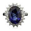 Image 3 : 14KT White Gold 7.17ct Sapphire and Diamond Ring