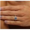 Image 2 : 14KT White Gold 0.72ct Tanzanite and Diamond Ring