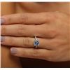 Image 2 : 14KT White Gold 0.72ct Tanzanite and Diamond Ring