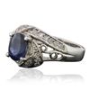 Image 2 : 14KT White Gold 1.51ct Sapphire and Diamond Ring