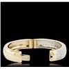 Image 8 : 14KT Yellow Gold 8.20ctw Diamond Bangle Bracelet