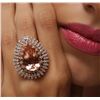 Image 2 : 14KT Rose Gold 10.29ct Morganite and Diamond Ring