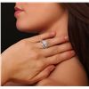 Image 2 : 14KT White Gold 1.03ctw Brilliant Cut Diamond Wedding Set